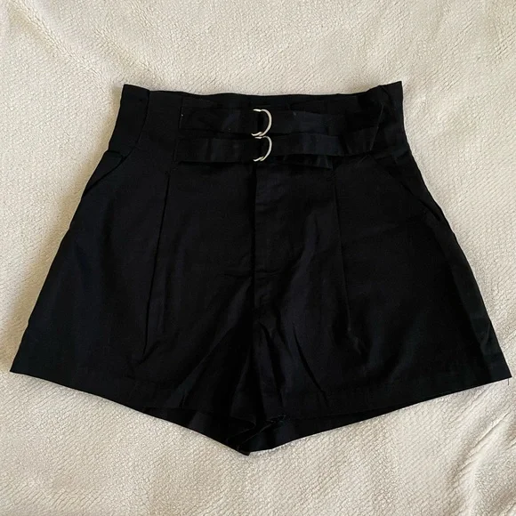 H&M Shorts Hm High Waisted Black Short Poshmark